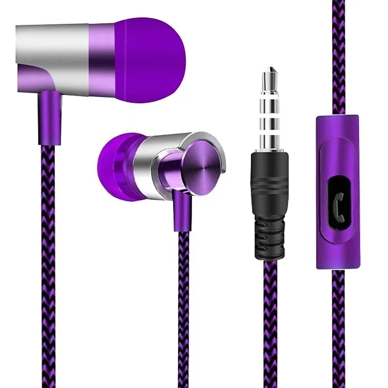 Wired Earphone Mic - 9D HIFI Heavy Bass Metal Wired