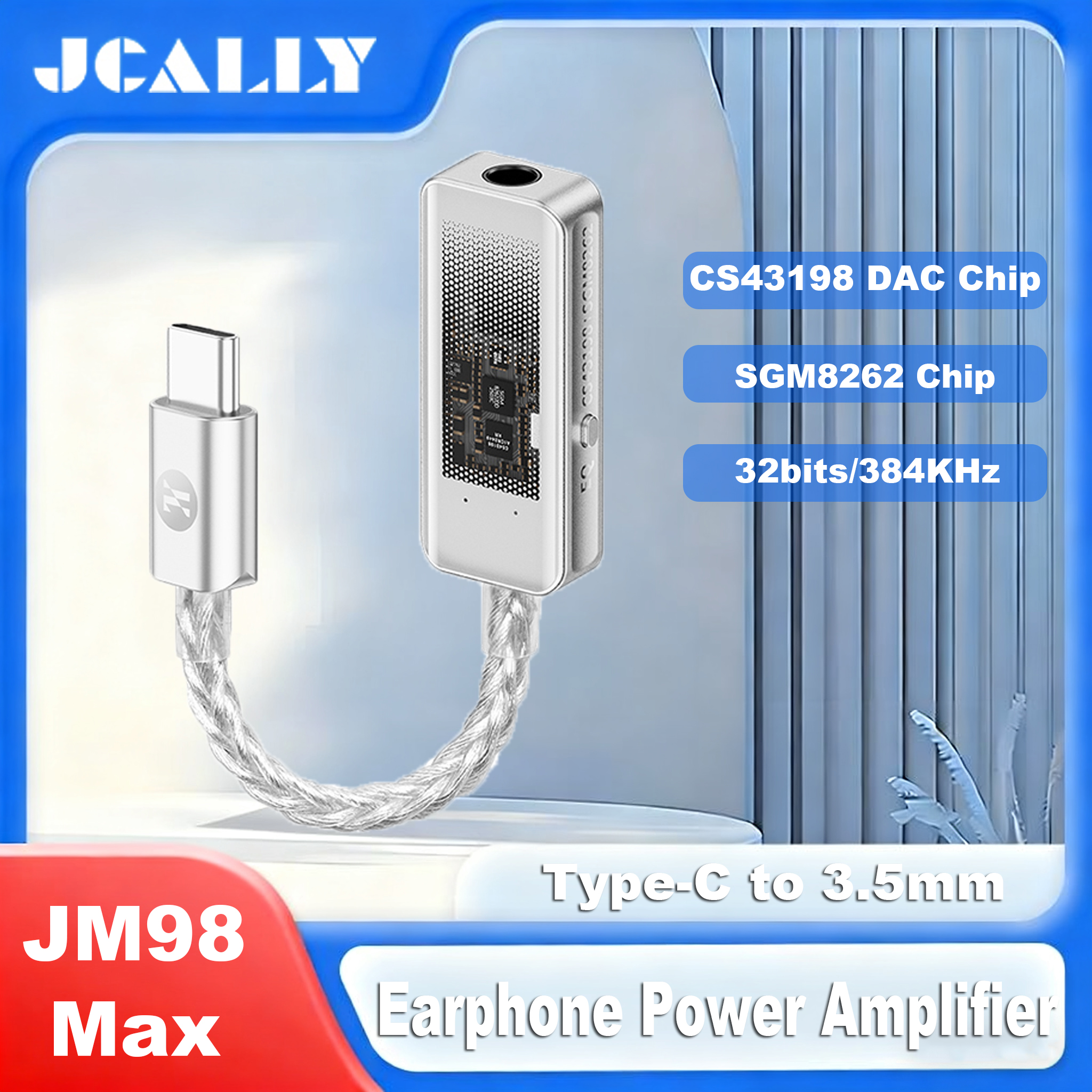 Usb C Earphone - JCALLY JM98Max Portable DAC Dual-Chip Headphone