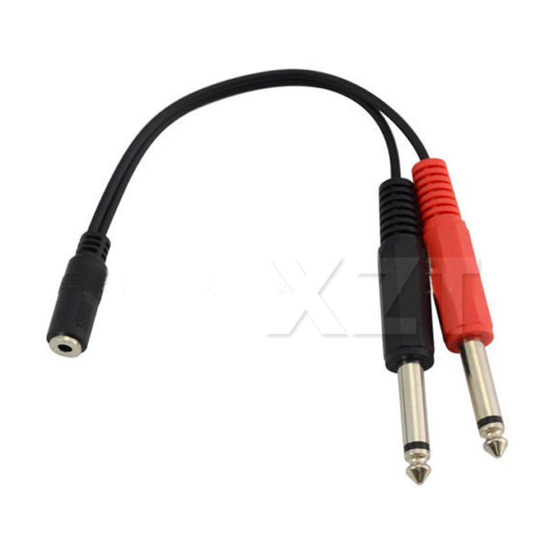 Cable Extension 3.5 - 20cm 3.5mm Female Jack to 2*6.35mm