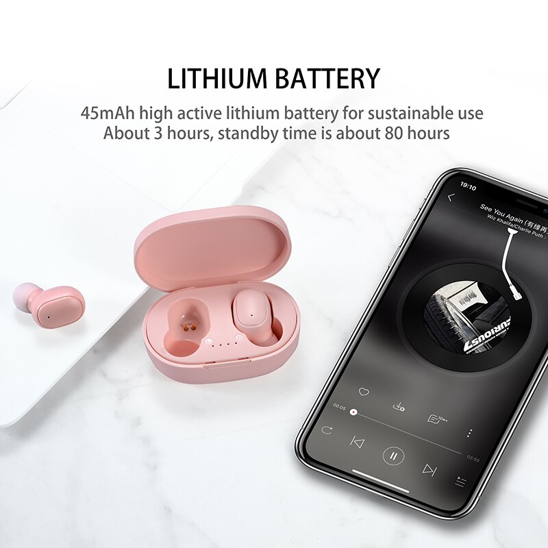 A6S TWS Earphones Wireless Blu - Wireless Earbuds Tws reseña y precio