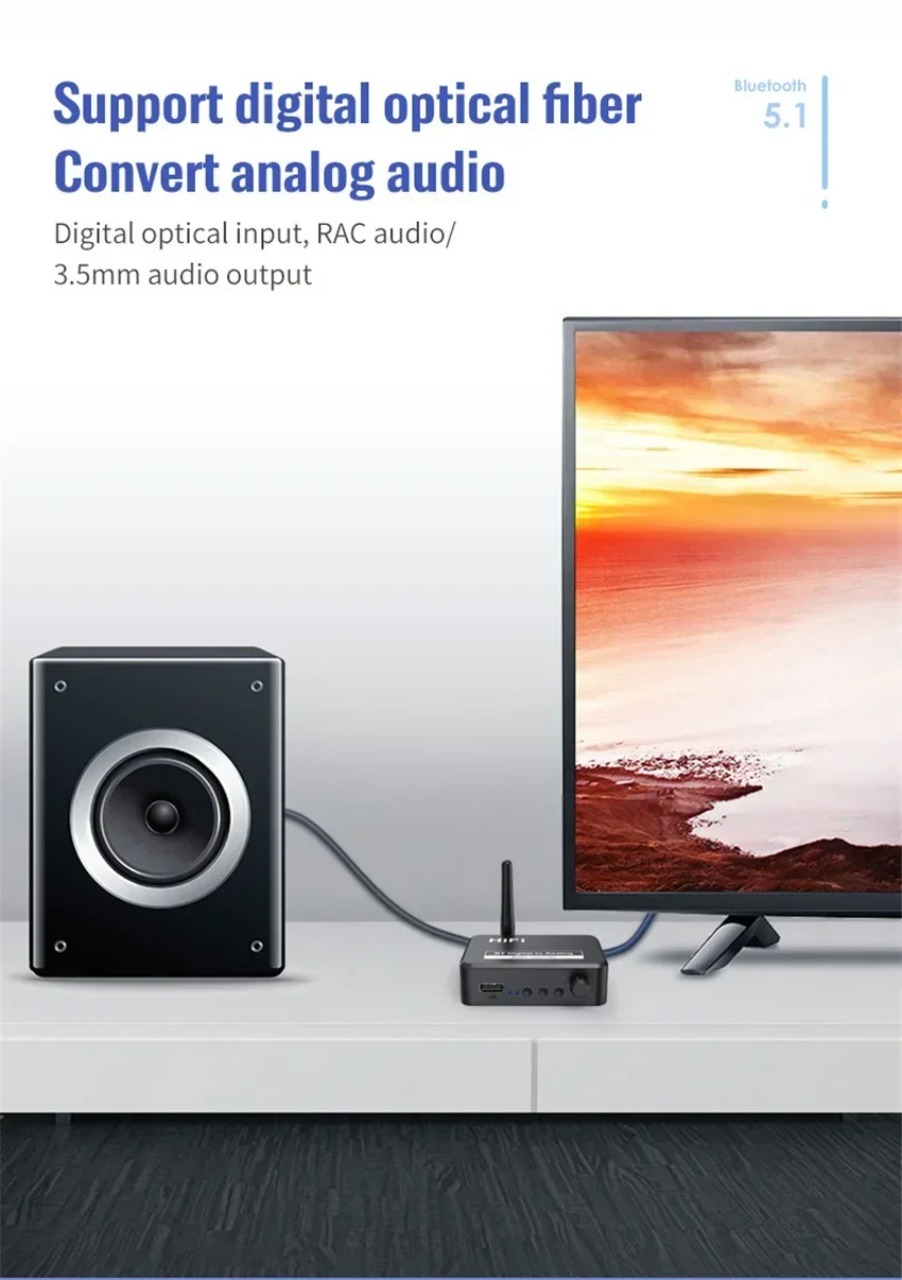 Bluetooth 5.0 Receiver Digital - Bluetooth Adapter Receiver reseña y precio
