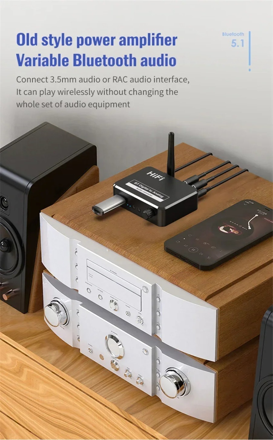 Bluetooth 5.0 Receiver Digital - Bluetooth Adapter Receiver reseña y precio