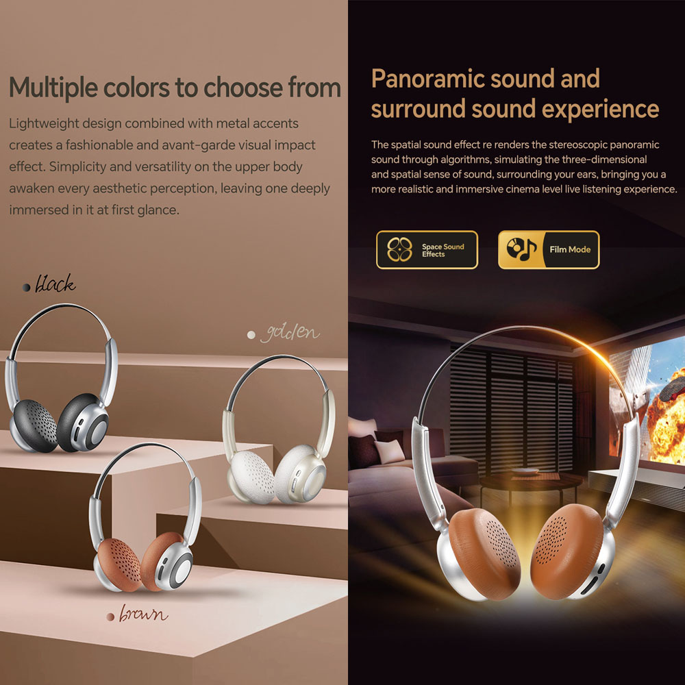Poyatu Retro Wireless Headphon - Bluetooth Headset On Ear reseña y precio