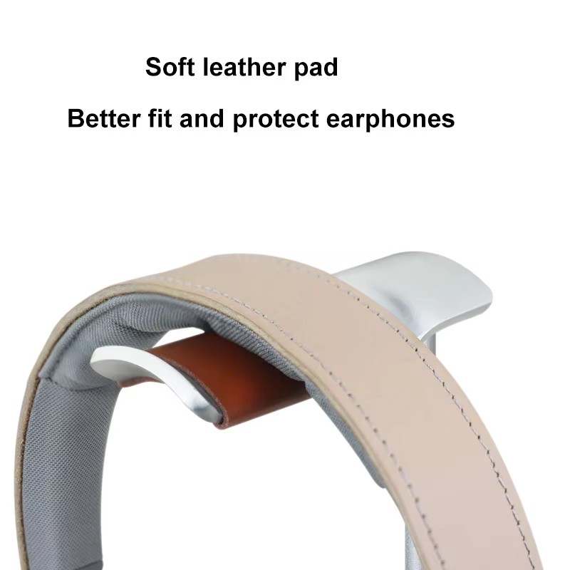 Curved Aluminum Headphone Stan - Headphone Stand Desk reseña y precio
