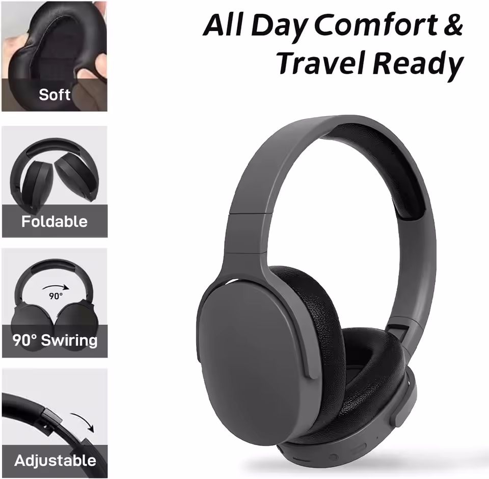 Wireless Wired Bluetooth Heads - Bluetooth Headset On Ear reseña y precio