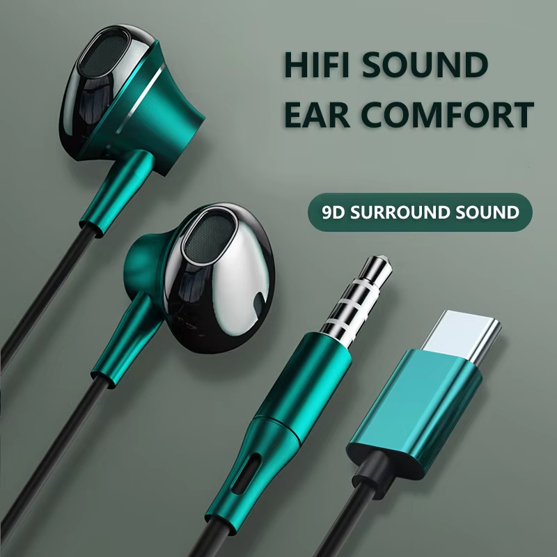 9D Bass Stereo Type C and 3.5m - Wired Earphone Mic reseña y precio