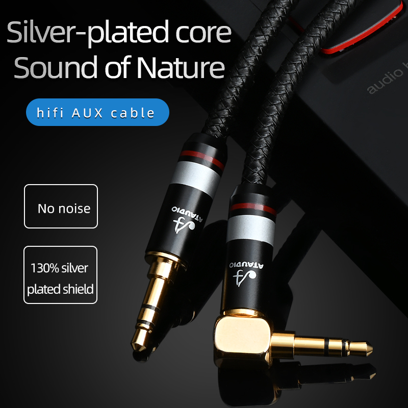 HIFI 3.5 AUX  cable silver-pla - Cable Extension 3.5 reseña y precio