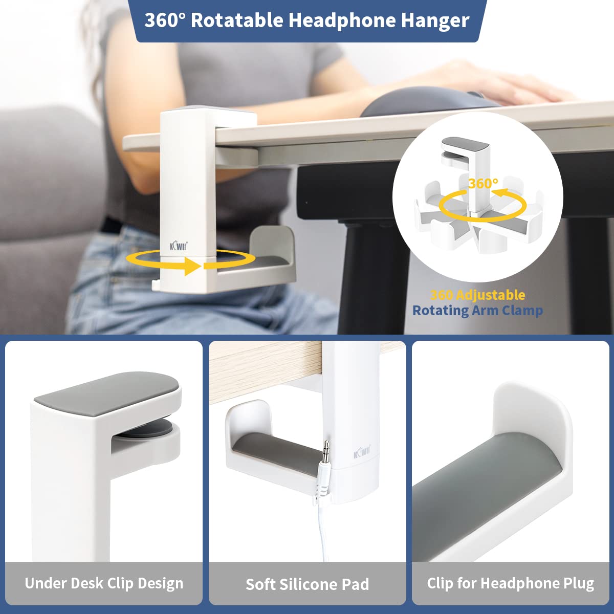 360° Rotating Headphone Stand  - Headphone Stand Desk reseña y precio