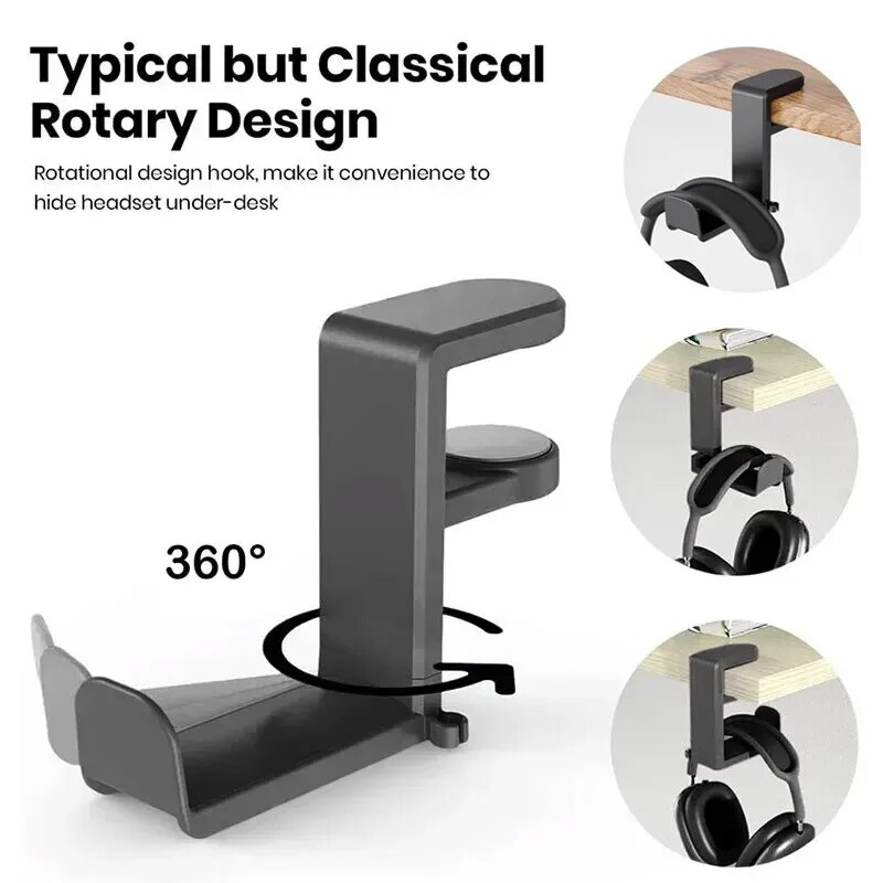 Universal Desktop 360° Rotatin - Headphone Stand Desk reseña y precio
