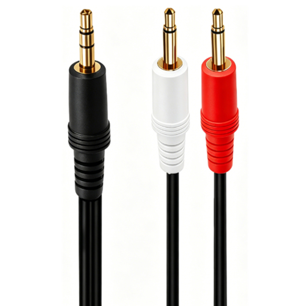 3.5mm TRS Stereo Male To Dual  - Cable Extension 3.5 reseña y precio