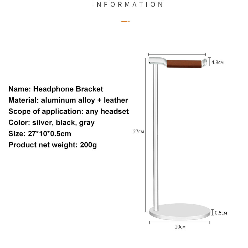 Curved Aluminum Headphone Stan - Headphone Stand Desk reseña y precio