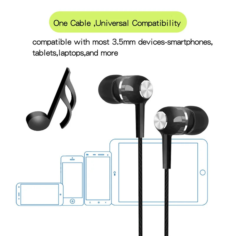 1/2/3/4Pcs 3.5mm Wired Earphon - Wired Earphone Mic reseña y precio