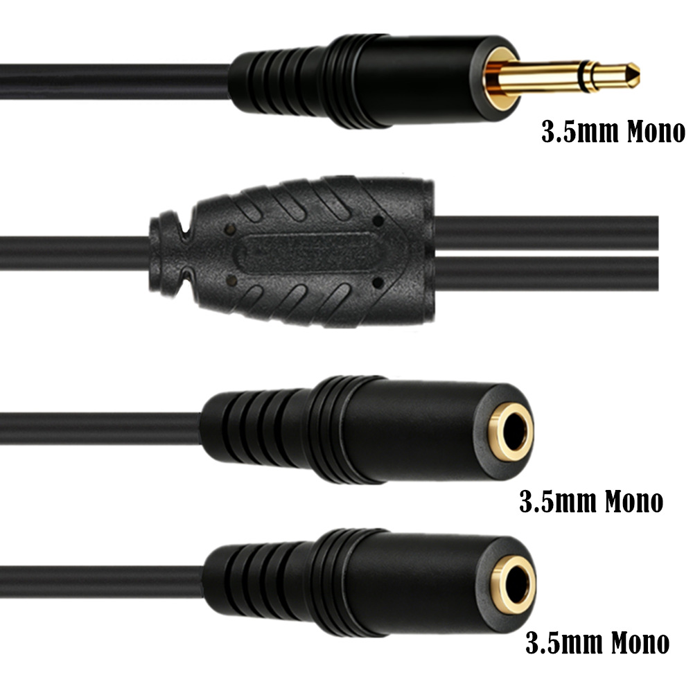 3.5mm TS Mono Male To Dual 3.5 - Cable Extension 3.5 reseña y precio