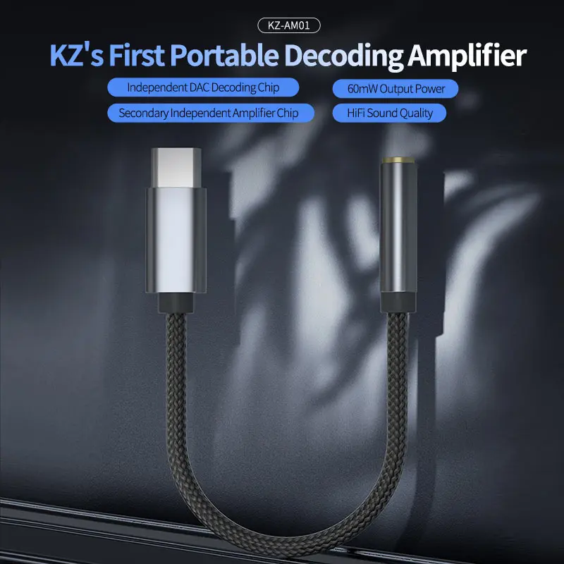 KZ AM01 Audio Adapter Line Typ - Usb C Earphone reseña y precio