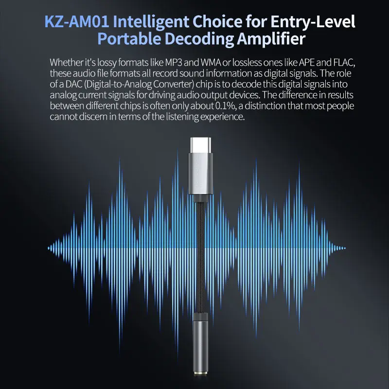 KZ AM01 Audio Adapter Line Typ - Usb C Earphone reseña y precio