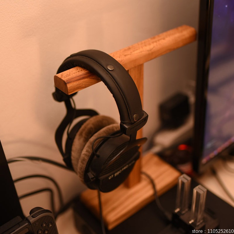 Wooden Stand Holder for Headse - Headphone Stand Desk reseña y precio