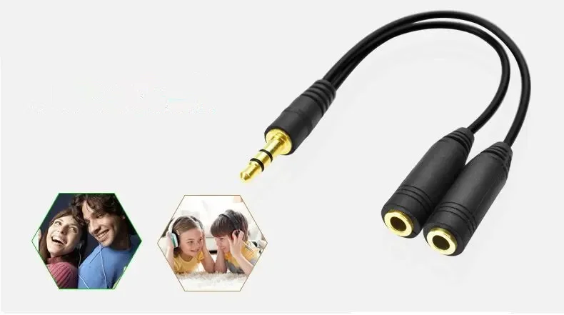 Headphone Splitter, 3.5mm Exte - Cable Extension 3.5 reseña y precio