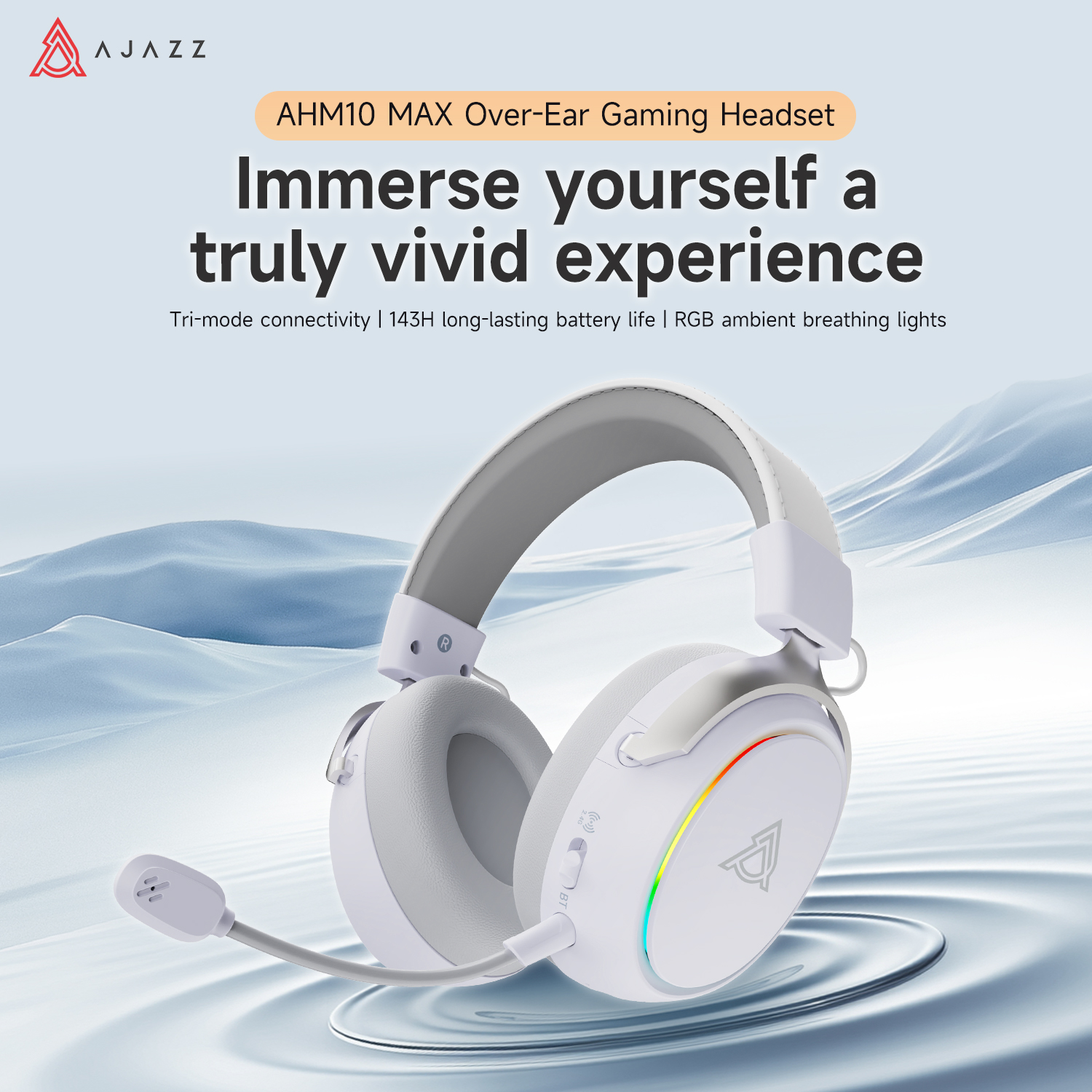 Ajazz AHM10 MAX Over-ear gamin - Gaming Headset Rgb reseña y precio