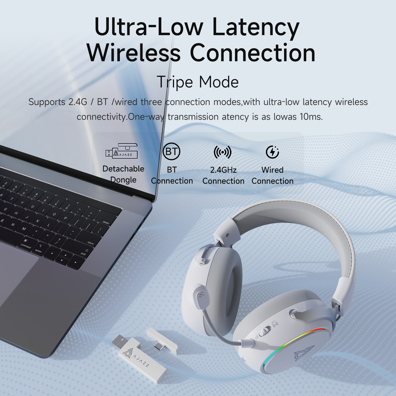 Ajazz AHM10 MAX Over-ear gamin - Gaming Headset Rgb reseña y precio