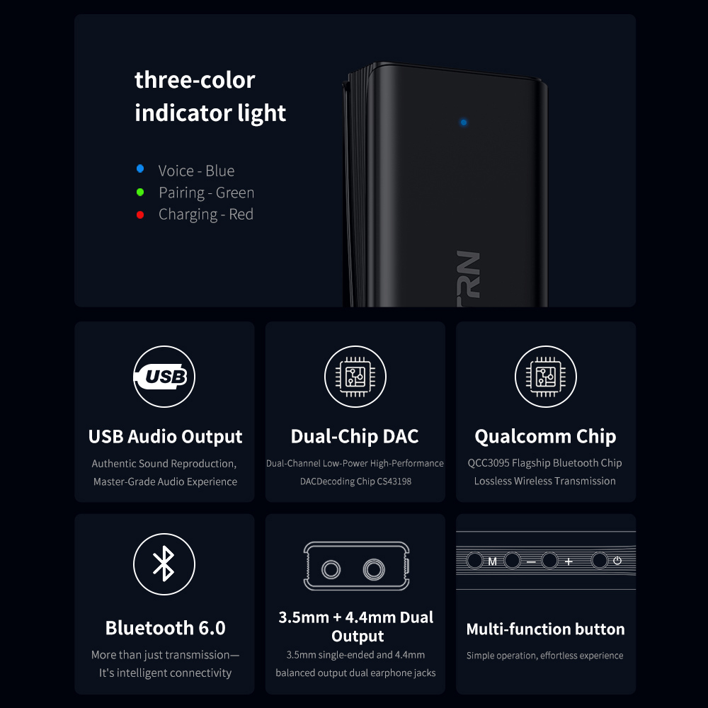 TRN Wave Portable Bluetooth re - Usb C Earphone reseña y precio