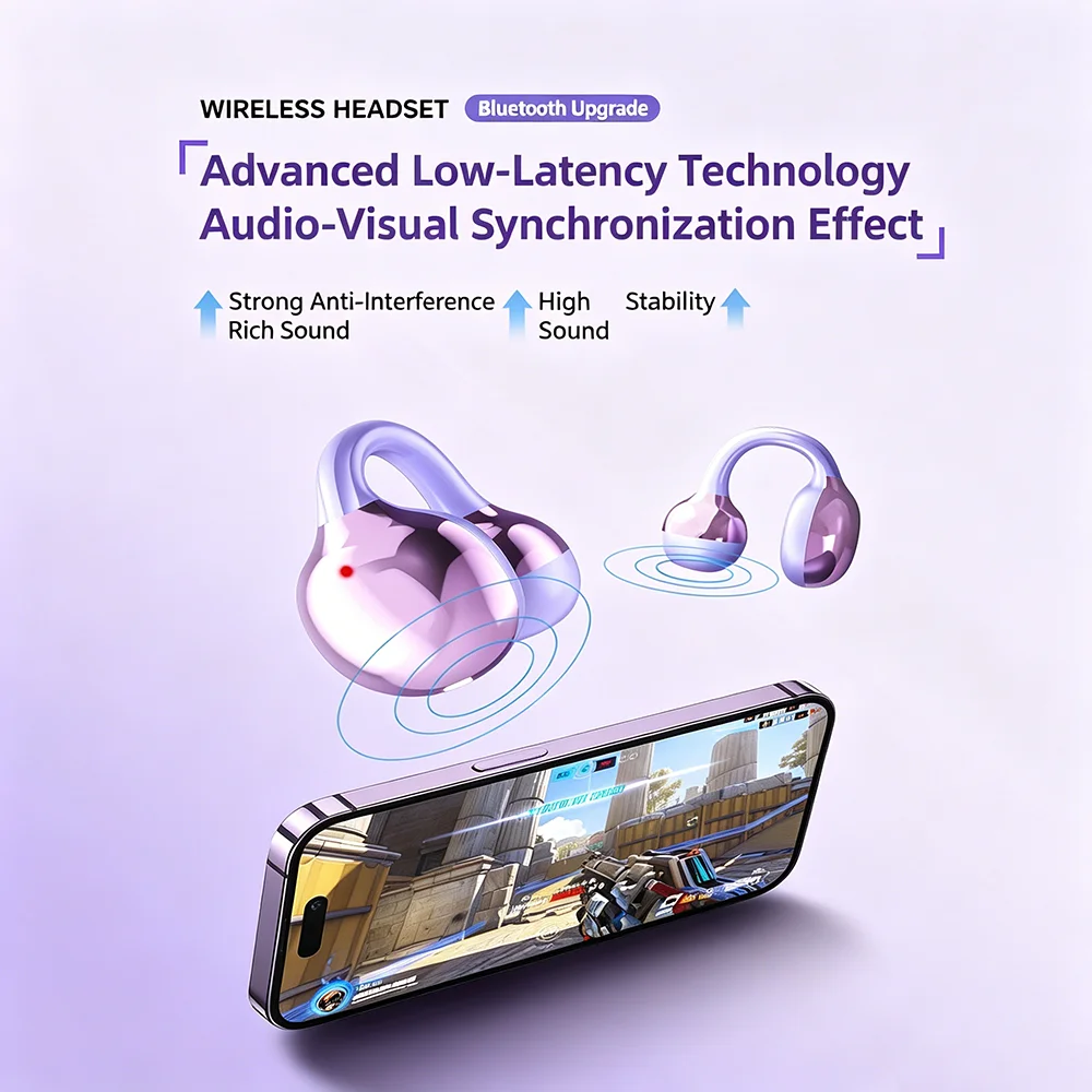 KEBIDUMEI Ear Clip Headphones  - Bluetooth Headset On Ear reseña y precio