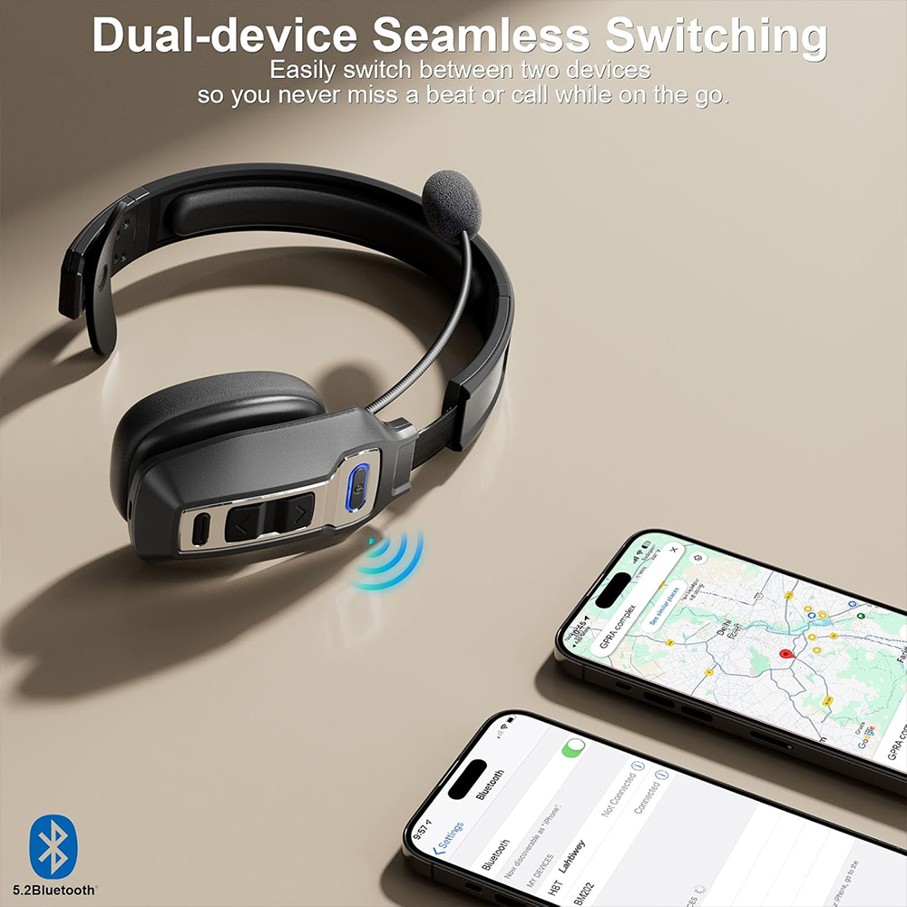 Trucker Bluetooth Headset with - Bluetooth Headset On Ear reseña y precio